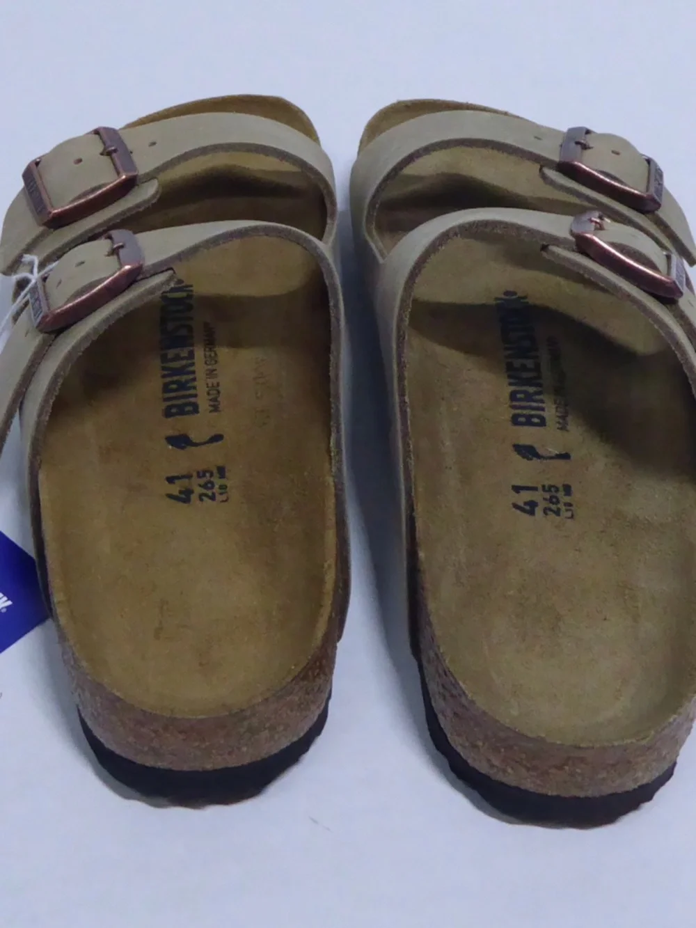 New Birkenstock Arizona Oiled Leather Sandals Tobacco Brown 8 Men 10 Women N 41
